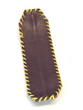 Unisex Leather Beaded Wide Cuff Bracelet / Bead Work Design