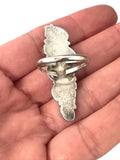 Size 9, Vintage Native American Sterling Silver Ring with Onyx Stones
