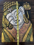 Hand Carved Buddha Wooden Wall Art, Zen Decor