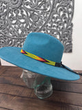 Beaded Hatband with Adjustable Leather Ties, Cowboy, Cowgirl Hat Accessory