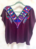 Guatemalan Embroidered Blouse/ Festival Top/ Summer Boho Blouse