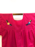 Vintage Mexican Dress / Embroidered Caftan/ Floral Embroidery