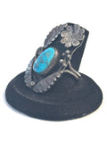 Sz 9 Vintage Navajo  Sterling Silver & Turquoise Ring