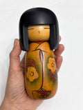 Japanese Kokeshi Wooden Doll, Masae Fujikawa, Gumma Japan, 6"