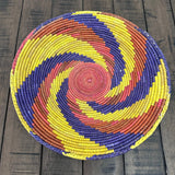 13.5” Shallow Woven Basket, Southwestern Style Decor