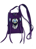 Small Handmade Medicine Leather Bag with Seed Bead Work