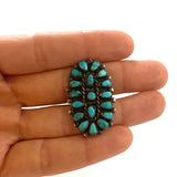 Size 5.5 Vintage Zuni/ Navajo Museum Quality Sterling Silver & Turquoise Ring, Unsigned, (A189)