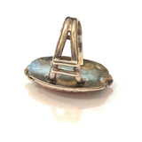 Size 5.5, Sterling Silver & Pink Mother of Pearl Ring, Unsigned, A146