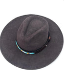 Leather Hat-band with Beaded Work, Adjustable, Cowgirl / Cowboy Hat Accessory