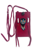 Small Handmade Medicine Leather Bag with Seed Bead Work