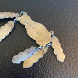 Vintage Navajo Sterling Silver & Mother of Pearl Feather Necklace, By S. A. ARVISO (N010)