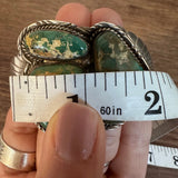 Vintage Native American Sterling Silver & Royston Turquoise Cuff Bracelet (B027)