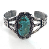 Vintage Old Fred Harvey Era Navajo Sterling Silver Cerrillos Set (B047)