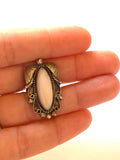 Sz 6.25 Vintage Navajo Native American Sterling Silver & Mother of Pearl Ring, A156