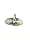 Mexican Vintage Abalone, Sterling Silver Saguaro Cactus Ring