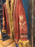 Vintage Afghan Leather Jacket, Bohemian Style Coat, One of a Kind