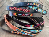 Leather Hat-band with Beaded Work, Adjustable, Cowgirl / Cowboy Hat Accessory