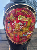 Vintage Hand Painted Japanese Chokin Art Flower Vase Japanese Scenery 10.5 Inch