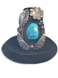 Sz 9 Vintage Navajo  Sterling Silver & Turquoise Ring
