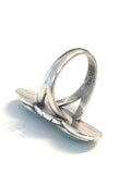 Size 6.5 Sterling Silver Turquoise Double Gemstone Ring