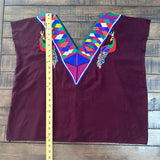 Guatemalan Embroidered Blouse/ Festival Top/ Summer Boho Blouse