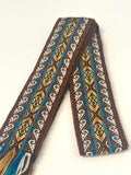 Woven Dance Ceremonial Sash Belt 2 1/4 x 82 Inches