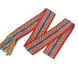 Woven Dance Ceremonial Sash Belt 2 1/4 x 82 Inches
