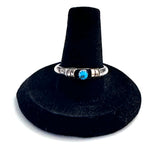 Vintage Sterling Silver - Navajo Signed G Turquoise Men's Ring Size 8 3/4 (A026)