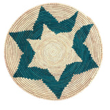 Southwestern Woven Basket, Geometric Bohemian Decor (13 inch)