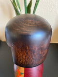 Large Usaburo Kokeshi Doll, Hand-Painted Wooden Folk Art (9.5")