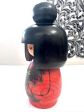 7" Kokeshi Doll /Japanese Art/ Wood Carved Girl Doll, Limited Rare