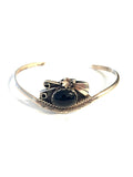 Vintage Sterling Silver & Black Onyx Cuff/Bracelet, Native American Jewelry, Navajo Bracelet