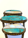Norman Lee Vintage Navajo Turquoise & MOP  Inlay Sterling Silver Bracelet/ Cuff B020
