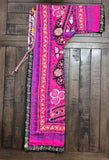 Uzbek Vintage Fully Embroidered Kimono Coat Size M, Suzani Robe Dress