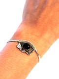 Vintage Sterling Silver & Black Onyx Cuff/Bracelet, Native American Jewelry, Navajo Bracelet
