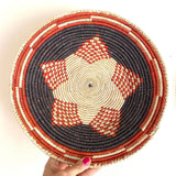 Woven Basket, Southwestern Geometric Decor (13.5")