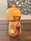 Japanese Kokeshi Wooden Doll Flowers Colorful, Kokeshi doll, Kokeshi