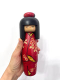 9'' Vintage Traditional Japanese Wooden Kokeshi Doll