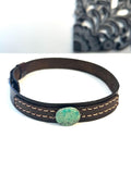 Leather Hat-band with Turquoise Stone, Adjustable, Cowgirl Hat Accessory