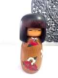 8'' Usaburo Kokeshi "Spring Poems" Doll /Japanese Art/ Wood Carved Girl Doll, Limited Rare
