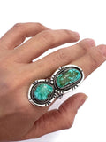 Vintage Navajo Sterling Silver Nevada Turquoise Squash Blossom Set