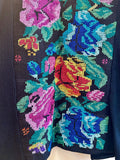 Vintage Guatemalan Hand Woven Hooded Cardigan, Art Wear