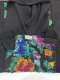 Vintage Guatemalan Hand Woven Hooded Cardigan, Art Wear