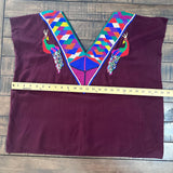 Guatemalan Embroidered Blouse/ Festival Top/ Summer Boho Blouse