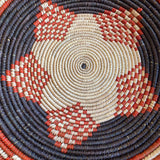 Woven Basket, Southwestern Geometric Decor (13.5")