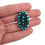 Vintage Zuni/ Navajo Sterling Silver & Turquoise Ring, Unsigned, Size 7. (A050)