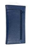 Leather Trifold Wallet, Embroidered Design Wallet With Check Book Slit