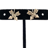 Fred Harvey Era Sterling Silver Crossed Arrow Screwback Earrings