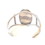 Vintage Sterling Silver Kachina Dancer Cuff, Mother of Pearl Inlay