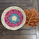 Woven Basket, Southwestern Bohemian Decor (15 inch)